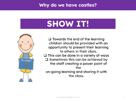 Show it! Group presentation - Castles - Kindergarten