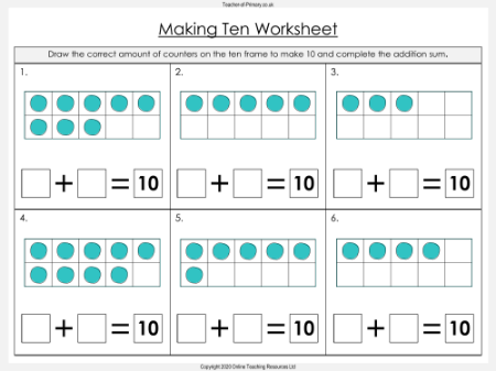 Making Ten - Worksheet