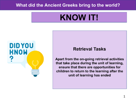 Know it! - Ancient Greeks - 2nd Grade