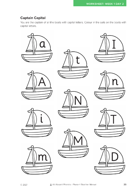 Captain Capital matching activity - Worksheet 