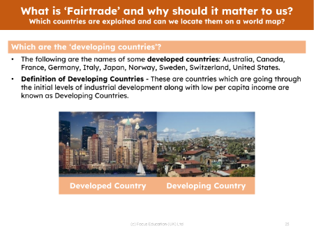 Developing countries - Info sheet