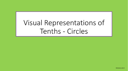 Visual Representations of Tenths Circles