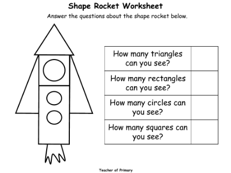 Shape Rockets - Worksheet