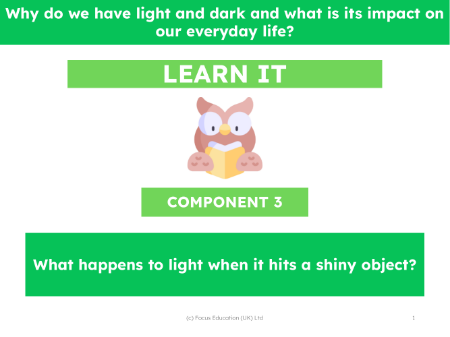 What happens to light when it hits a shiny object? - Presentation