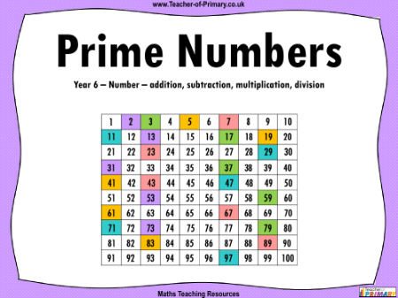 Prime Numbers - PowerPoint