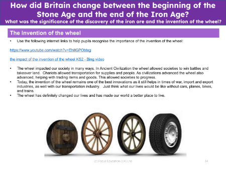 The invention of the wheel - Info sheet
