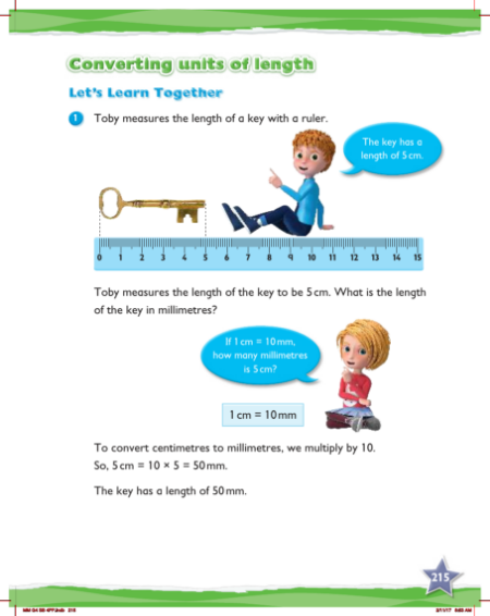 Learn together, Converting units of length (1)