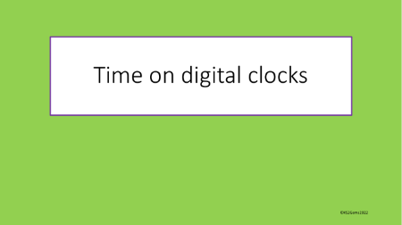 24 Hour Time on Digital Clocks