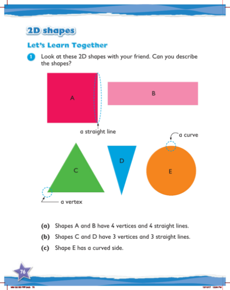 Max Maths, Year 2, Learn together, 2D shapes (1)