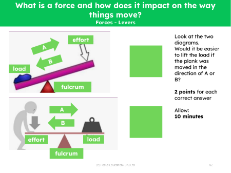 Assessment for learning - knowledge and understanding check - worksheet