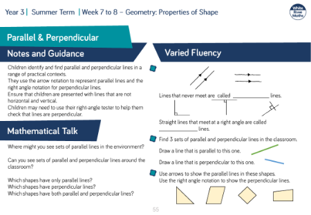 Parallel and Perpendicular: Varied Fluency