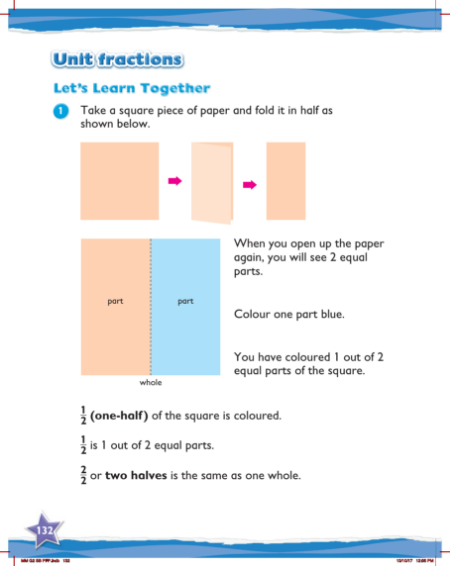 Max Maths, Year 2, Learn together, Unit fractions (1)