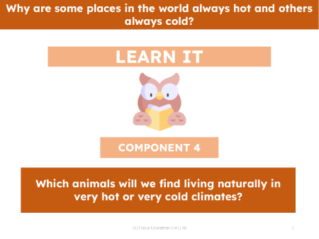 Which animals will we find living naturally in very hot or very cold climates? - Presentation