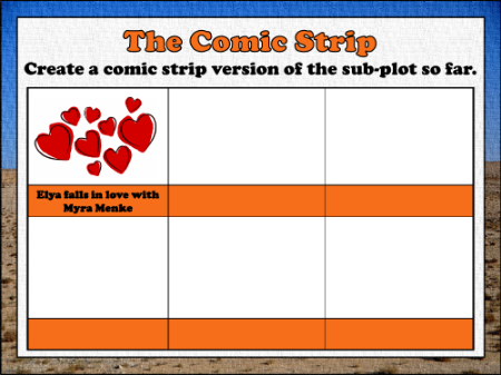 Holes Lesson 8: Got the Sub-plot? - Comic Strip Worksheet