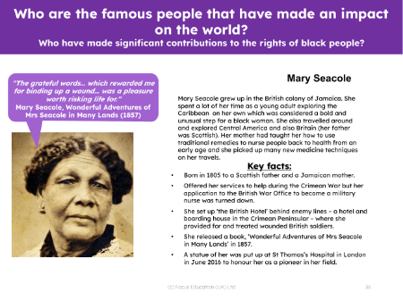 Mary Seacole - Info sheet
