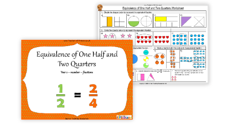 Equivalence of One Half and Two Quarters