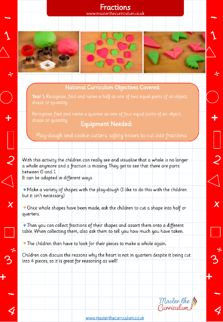 Playdough and Fractions - Practical Maths Activity