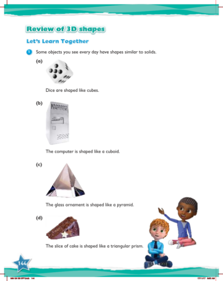 Max Maths, Year 6, Learn together, Review of 3D shapes (1)