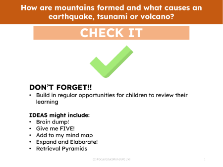 Check it! - Mountains - 3rd Grade