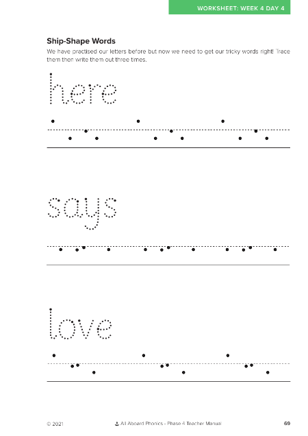 Ship-Shape Words letter formation activity - Worksheet 