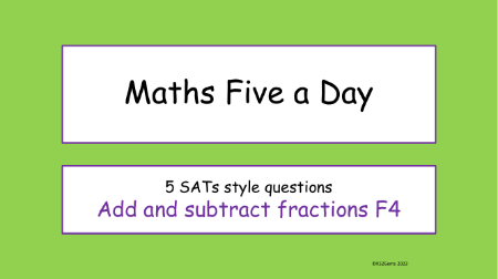 FDP - Add and subtract fractions