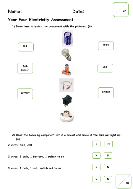 Electricity - Assessment