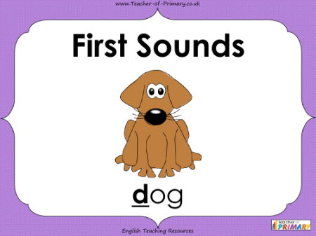 First Sounds   Pre-K - PowerPoint