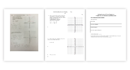 Solving Linear Systems by Graphing, Substitution and Elimination