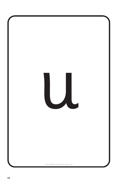 "u" grapheme cards - Resource 