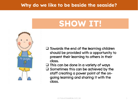 Show it! Group presentation - Seaside study - 1st Grade