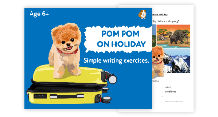 ‘Pom Pom Goes On Holiday’ A Fun Writing And Drawing Activity (6 years +)