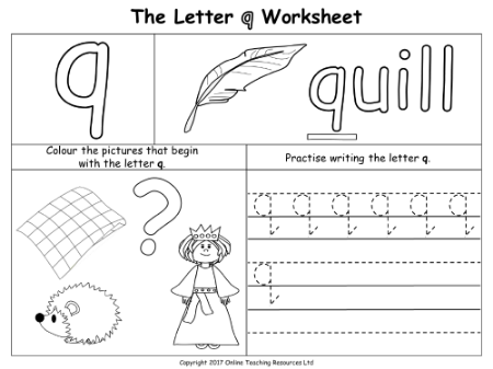 The Letter Q - Worksheet
