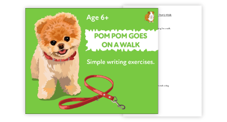 ‘Pom Pom Goes On A Walk’ A Fun Writing And Drawing Activity (6 years +)
