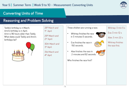 Converting Units of Time: Reasoning and Problem Solving