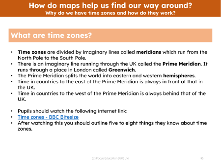 What are time zones? - Info sheet