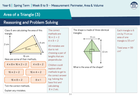 Area of a Triangle (3): Reasoning and Problem Solving