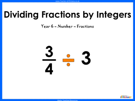 Dividing Fractions by Integers - PowerPoint