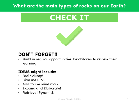 Check it! - Rocks and soil - 2nd Grade
