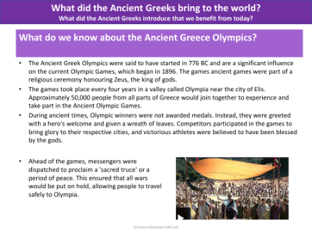 Ancient Greek Olympics - Info sheet