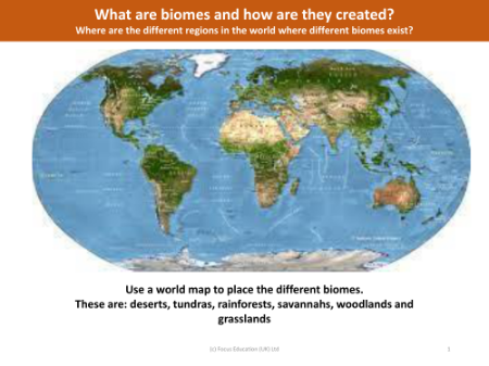 Locate on a map - Biomes