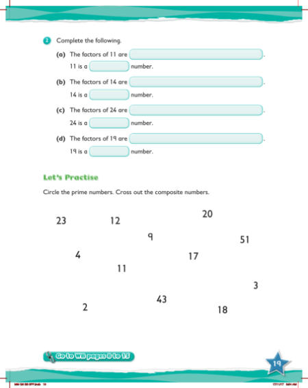 Max Maths, Year 6, Practice, Prime and composite numbers