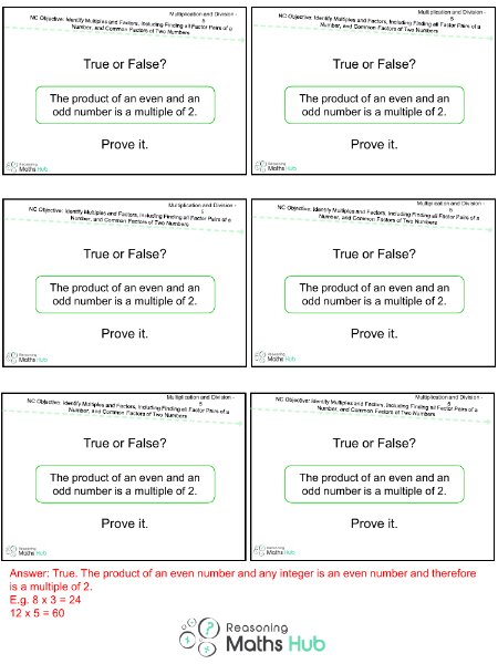 Identify Multiples and Factors 3 - Reasoning