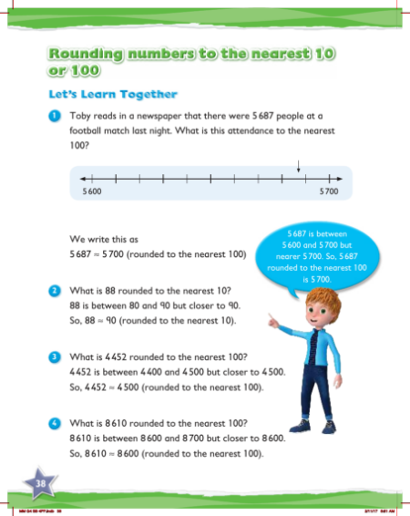 Learn together, Rounding numbers to the nearest 10 or 100