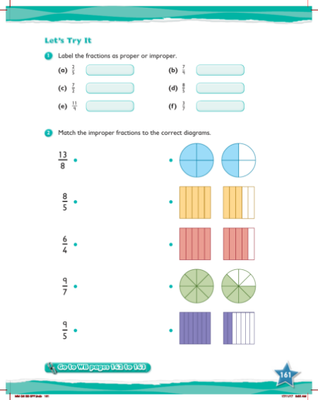 Max Maths, Year 6, Try it, Improper fractions