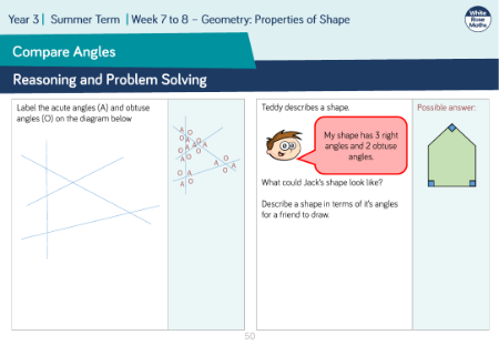 Compare Angles: Reasoning and Problem Solving