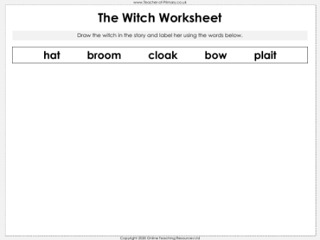 Room on the Broom - Lesson 4 - The Witch Worksheet