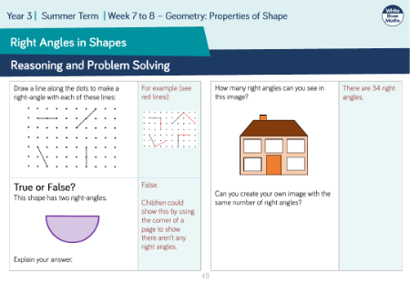Right Angles in Shapes: Reasoning and Problem Solving