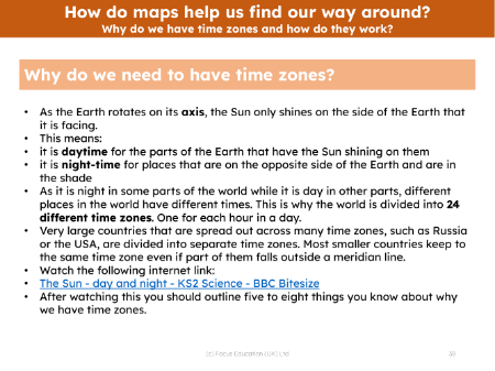Why do we have time zones? - Info sheet
