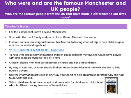 Who are the famous people from the UK that have made a difference to our lives today? - Teacher notes