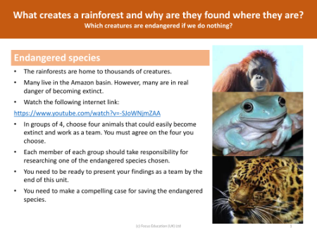 Endangered species examples